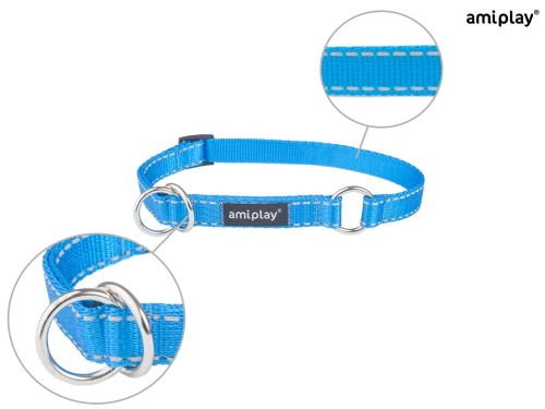 Obroża półzaciskowa Reflective XL Niebie