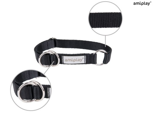 Obroża półzaciskowa Samba XL Czarny