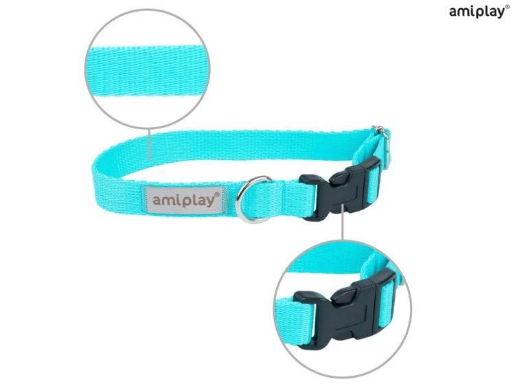 Obroża Samba S Turkusowy