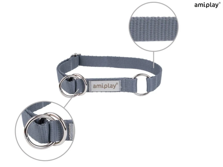 Obroża półzaciskowa Samba L Szary