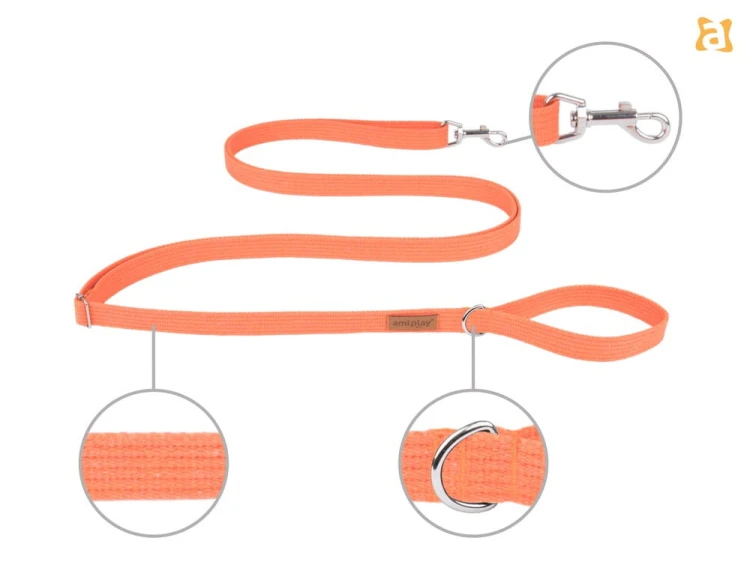 Smycz Easy Fix Cotton L Pomarańczowy