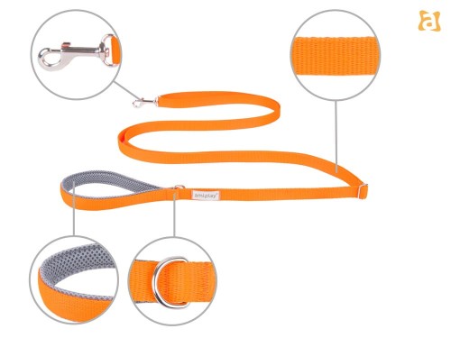 Smycz Easy Fix Samba XL 1,6-3m Pomarańcz