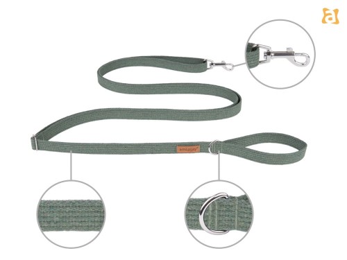 Smycz Easy Fix Cotton M Khaki