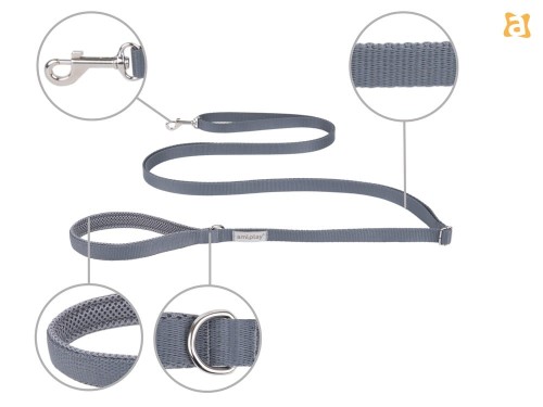 Smycz Easy Fix Samba XL 1,6-3m Szary