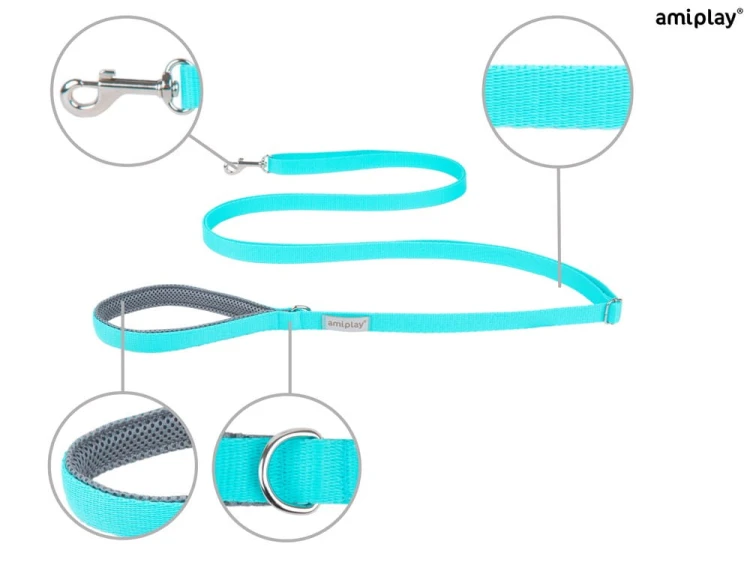 Smycz Easy Fix Samba S 1,6-3m Turkus