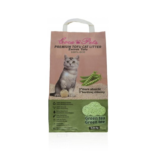 COCA PETS Tofu żwirek tofu green tee 2.25kg