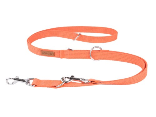 Smycz 6in1 Cotton L 1-2M Pomarańczowy