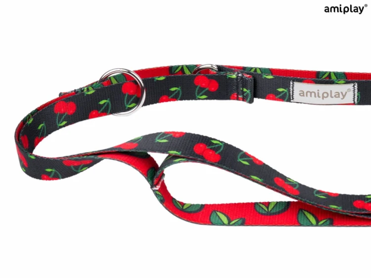 Smycz 7in1 Be Happy XL 1-2m Cherry