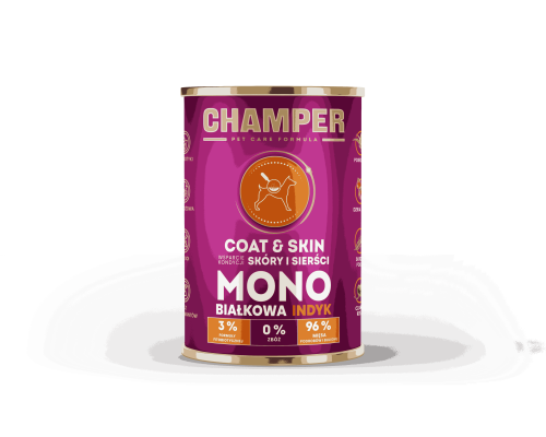 CHAMPER COAT&SKIN MONOBIAŁKOWA indyk 400g