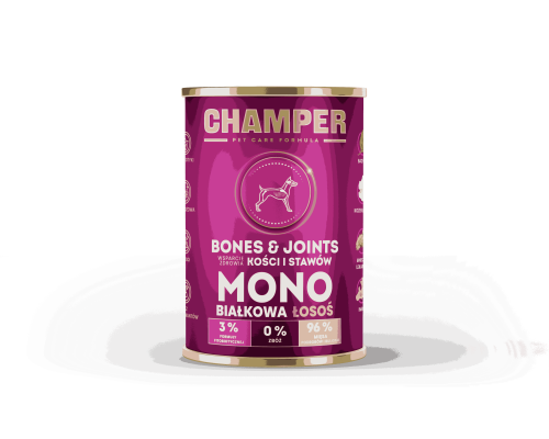 CHAMPER BONES&JOINTS MONOBIAŁKOWA łosoś 400g