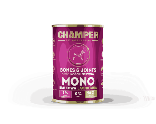 CHAMPER BONES&JOINTS MONOBIAŁKOWA jagnięcina 400g