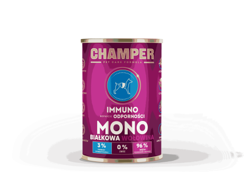 CHAMPER IMMUNO MONOBIAŁKOWA wołowina 400g