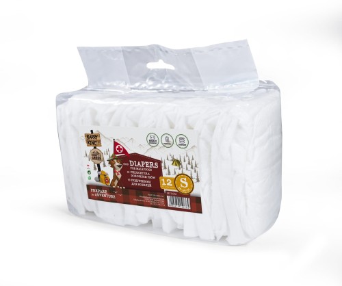 Pieluchy dla psów, S, obwód pasa 30-46 cm, 12 szt.