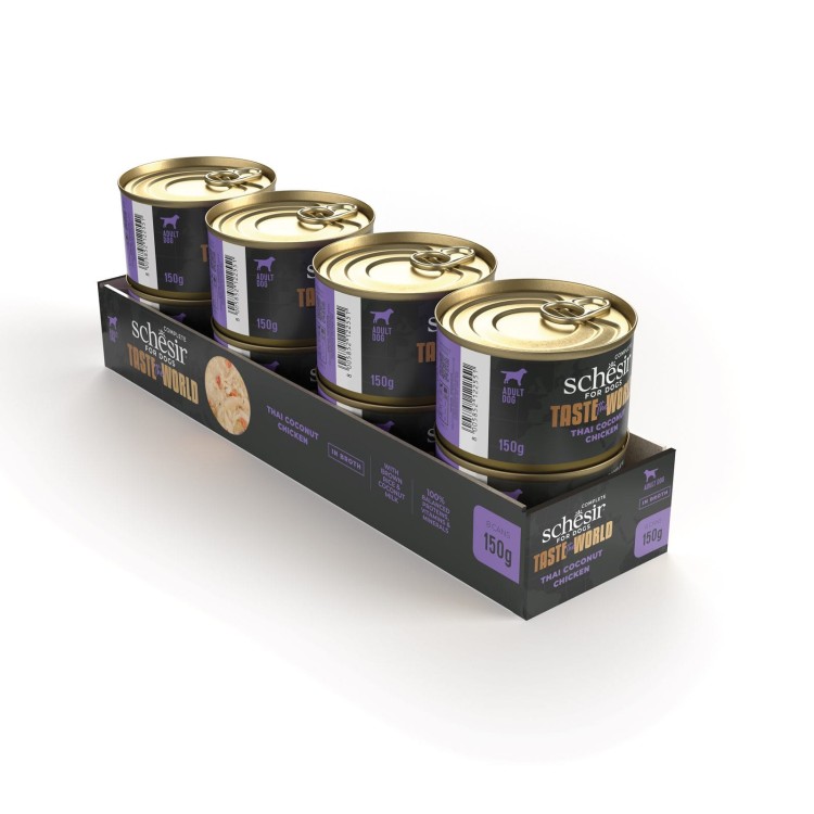 Taste the world, karma mokra, dla psów, Tajski kurczak w mleczku kokosowym, 150 g, puszka