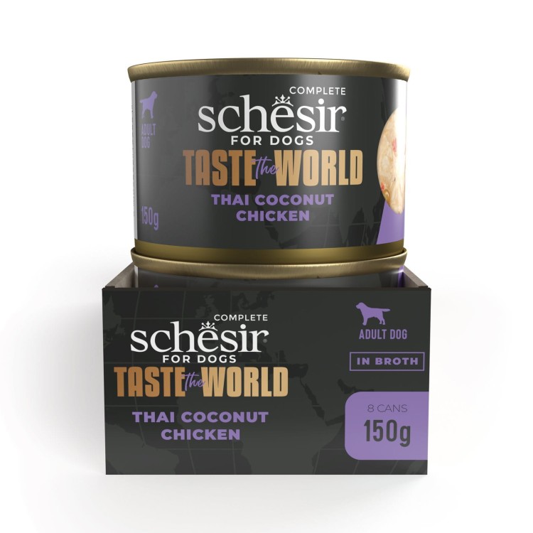 Taste the world, karma mokra, dla psów, Tajski kurczak w mleczku kokosowym, 150 g, puszka
