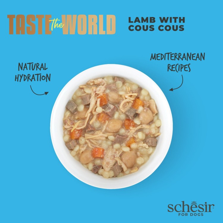 Taste the world, karma mokra, dla psów, jagnięcina z kuskusem, 150 g, puszka