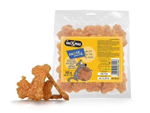 Pausesnack przysmak dla psa, kostki mięsne - kurczak z ryżem 500g