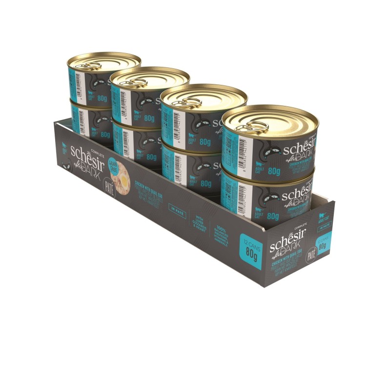 After Dark, karma mokra, dla kota, pasztet z kurczaka z jajkami przepiórczymi, 80 g, puszka