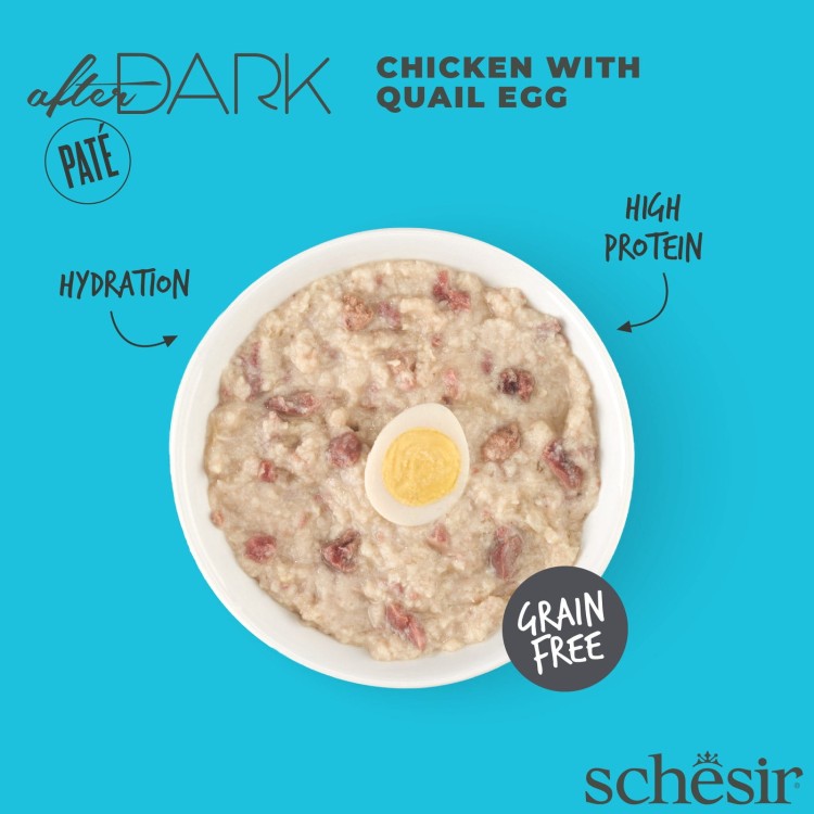 After Dark, karma mokra, dla kota, pasztet z kurczaka z jajkami przepiórczymi, 80 g, puszka