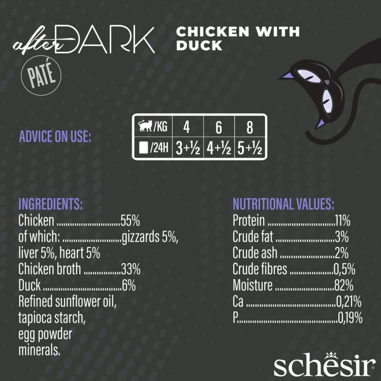 After Dark, karma mokra, dla kota, pasztet z kurczaka z kaczką, 80 g, puszka