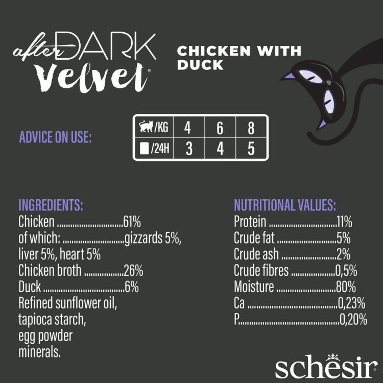 After Dark Velvet Mousse, karma mokra, dla kota, kurczak z kaczką, 80 g, saszetka