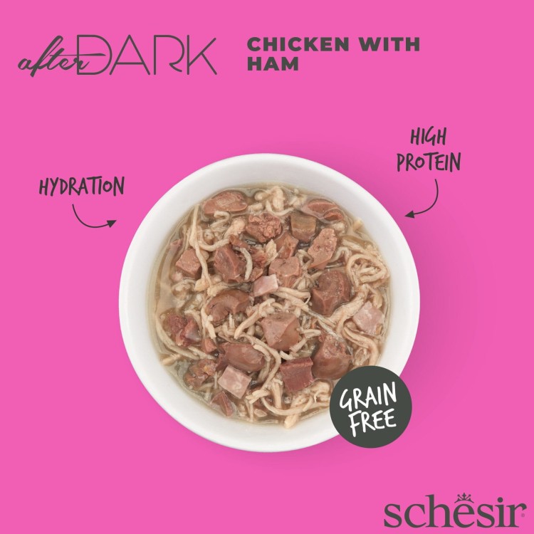 After Dark, karma mokra, dla kota, kurczak w bulionie z szynki, 80 g, puszka