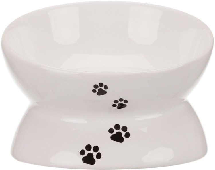 Miska ceramiczna, cat, 0.15 l/o 13 cm, biała