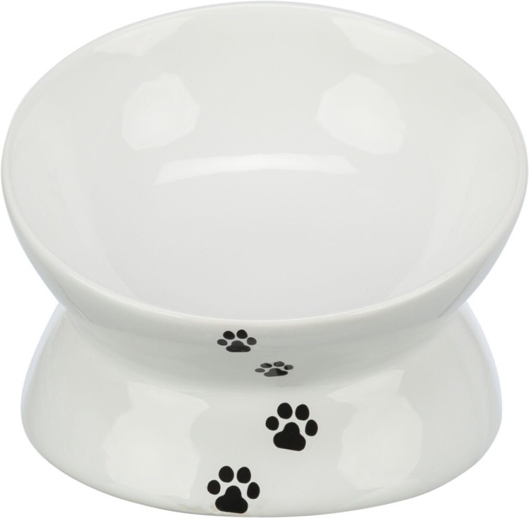 Miska ceramiczna, cat, 0.15 l/o 13 cm, biała