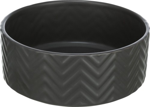 Miska ceramiczna, dla psa/kota, czarny mat, 0.9 l/? 16 cm