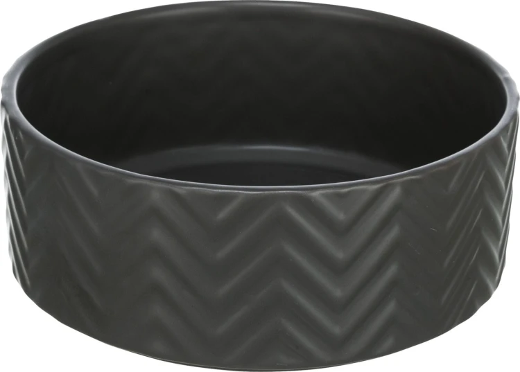 Miska ceramiczna, dla psa/kota, czarny mat, 0.9 l/? 16 cm