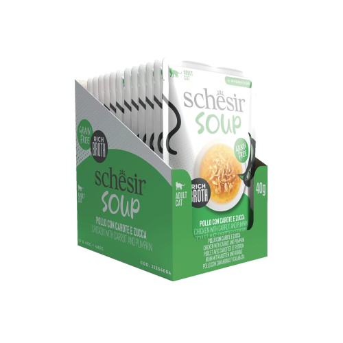 Soup, karma mokra, dla kotów, zupa kurczak z dynią, 40 g, saszetka