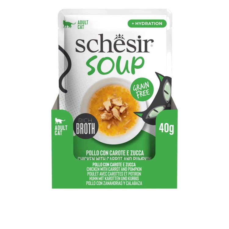 Soup, karma mokra, dla kotów, zupa kurczak z dynią, 40 g, saszetka