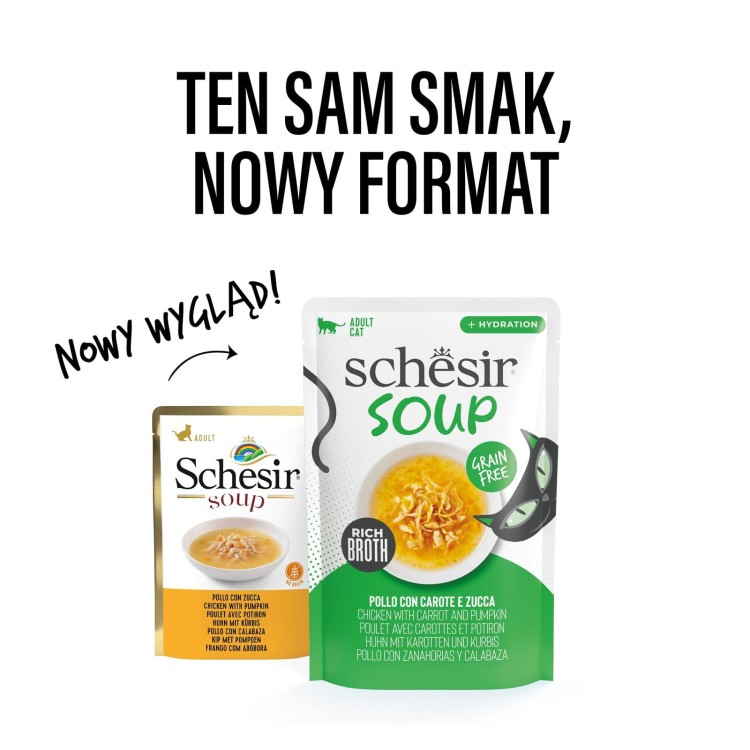Soup, karma mokra, dla kotów, zupa kurczak z dynią, 40 g, saszetka