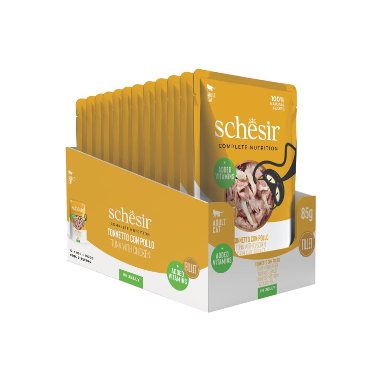 CB, karma mokra, dla kotów, tuńczyk z kurczakiem w galarecie, 85 g, saszetka