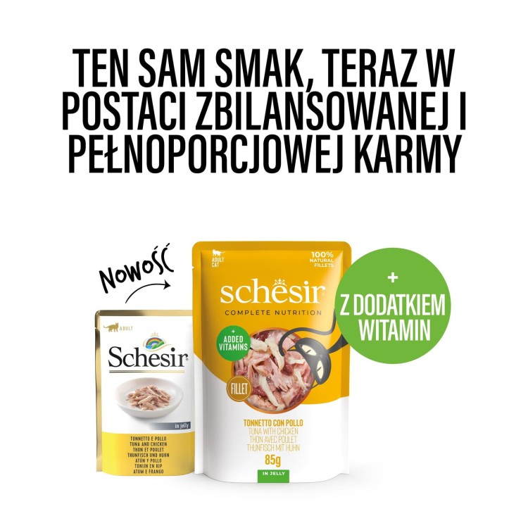 CB, karma mokra, dla kotów, tuńczyk z kurczakiem w galarecie, 85 g, saszetka