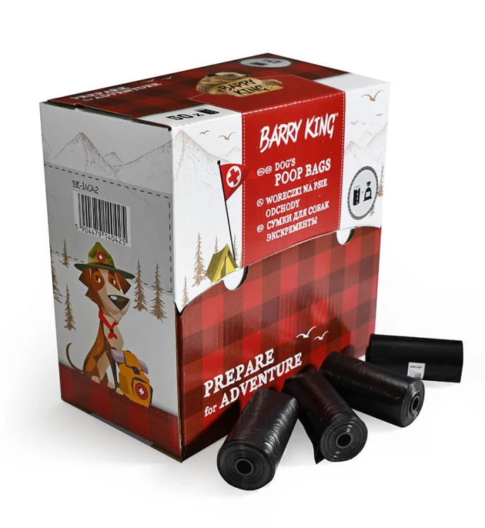 Woreczki na psie odchody, 50 rolek x 20szt, czarne