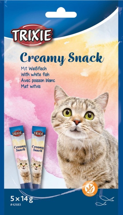 Creamy snack tuńczyk i białoryb, przysmak, dla kota, 5 x 14 g