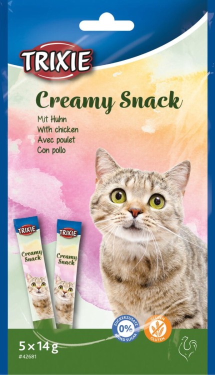 Creamy snack kurczak, przysmak, dla kota, 5 x 14 g