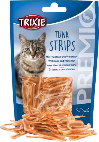 Przysmak PREMIO Tuna Strips, z Tuńczykiem, 20 g
