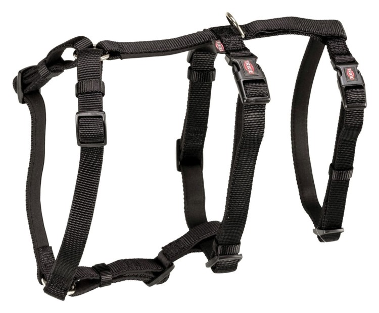 Szelki Stay, S–M: 40–65 cm/15 mm, czarne