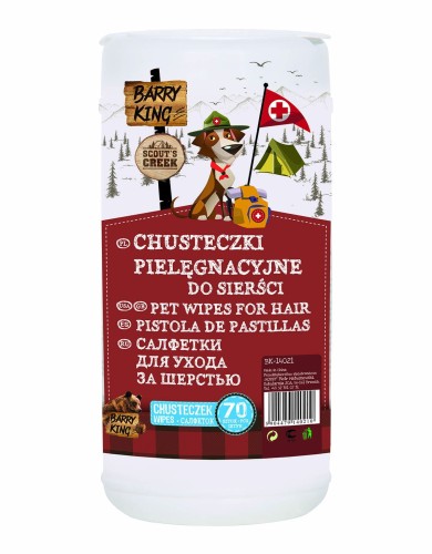 Chusteczki pielęgnacyjne do sierści, 70 szt/op