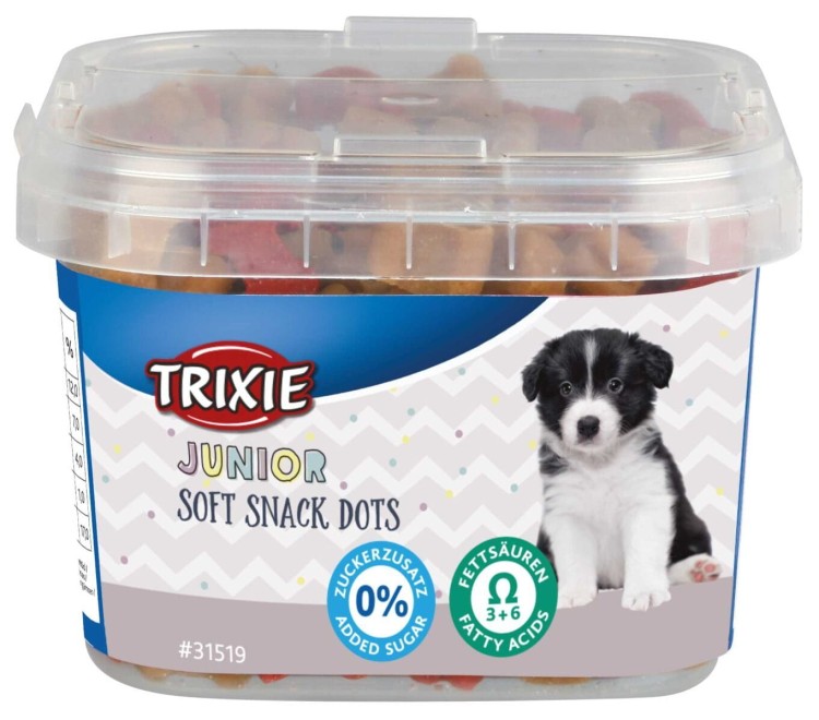 Miękkie przysmaki Junior Dots, z Omega-3, 140 g