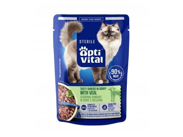 Karma mokra dla kota Optival mix smaków megabox saszetki w sosie 40sztx85g