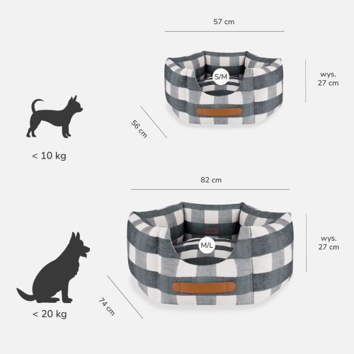 HEXA marine check - Sześciokątne legowisko dla zwierząt z recyklingu  - M