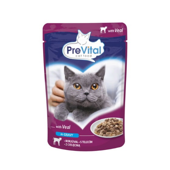 Karma dla kota PreVital mix smaków 100 g (24 sztuki)