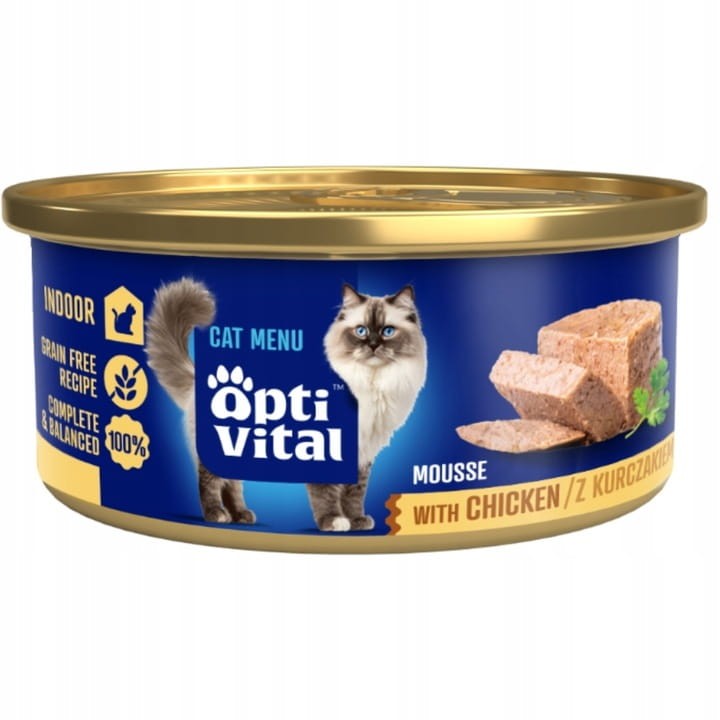 OPTIVITAL can kot wołowina, kurczak, indyk, łosoś MSC 12x85g