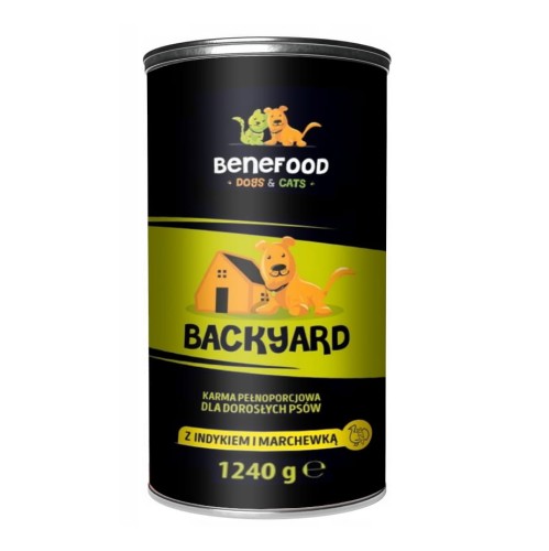 BACKYARD kawalki pies indyk-marchew 1240g