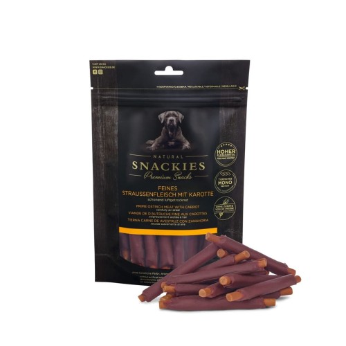 Premium Snacks Przysmak dla psa - Struś z marchewką 150 g