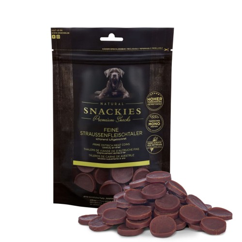 Premium Snacks Przysmak dla psa - Krążki ze strusia 150 g