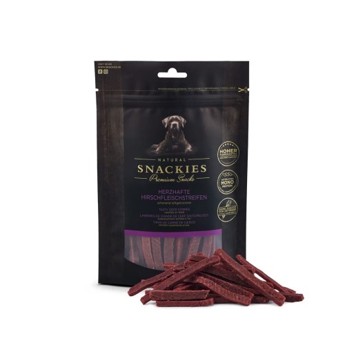 Premium Snacks Przysmak dla psa - Paski z jelenia 170 g